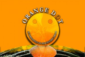 Orange Logo Experimental round SMILEY face ORANGE edit